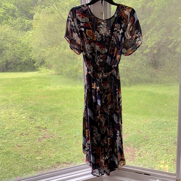 KORI Navy Floral High-Low Dress - Picture 4 of 6